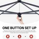 ABCCANOPY 10x10 Pop Up Canopy Tent, Easy Setup Instant Shelter with Wheeled Bag, Heavy Duty Outdoor Canopy for Beach, Market, Backyard, UV Protection, Outdoor Weather Protection (White, 10x10)