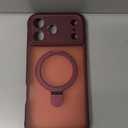 MOCCA Design for iPhone 17 Pro Max Case, Compatible with Magsafe [Premium Invisible Magnetic Ring Stand] [Military Drop Protection] Full Camera Guard Translucent Matte Slim Phone Cover 6.9",Wine Red