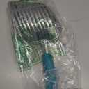 WePet Cat Litter Scoop, Aluminum Alloy Sifter, Kitty Metal Scooper, Deep Shovel, Long Handle, Poop Sifting, Kitten Pooper Lifter, Durable, Heavy Duty, for Litter Box (Large, FLAT Aluminum \ #02 Turkish Blue Handle)