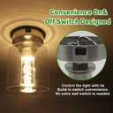 12V RV Interior Ceiling Light Fixtures - 12V Dinette Light with Switch, LED Glass RV Pendant Lighting with Acrylic Bubble, for RV Motorhome Camper Trailer, 3400K Warm White