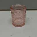 24 Pcs Pink Votive Candle Holders for Table Centerpiece, Vintage Glass Candle Holder Set for Wedding Decor Home Party Decoration