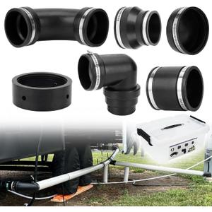 RV and Camper Sewer Waste Plumbing Connection System Kit with Slip Fit Coupling Adapter, for 3inch PVC Pipe RV Sewer Hose Fittings RV Sewer Adapter