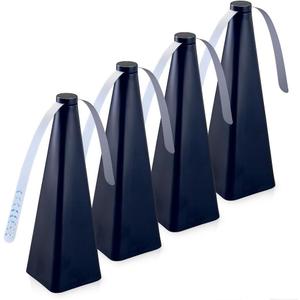 Treva Bug Fan Fly Deterrent with Holographic Blades to Clear Bugs, Mosquitoes, and Flies, Battery Powered Fly Fan 4 Pack (Black)