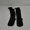 Truform Compression Socks, 20-30 mmHg, Men's Dress Socks, Thigh High Over Knee Length, Black, Large (Large (1 Pair))