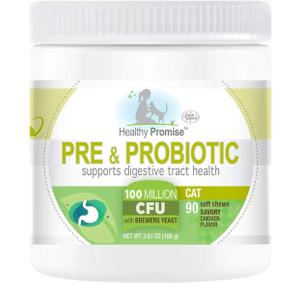 Four Paws Healthy Promise Pre and Probiotics for Cats Soft Chews 90 Count BB 10/25