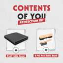 8ft Pool Table Cover 8 Feet with Pool Table Brush Billiard Table Covers Outdoor Leather Waterproof Pool Table Cover for Protecting Pool Table Felt -Black