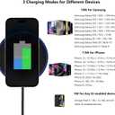 Pocxwa Wireless Charger for Samsung iPhone LG, Fast Wireless Charging Pad Compatible with Samsung Galaxy S25 Ultra S24 Plus S23 S22 S21 S20 S10 S9 S8 Note 20 10 9 8, iPhone 17 16 15 14 13 12 11 X XS