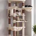 Heybly 53.1" Corner Cat Tree for Large Cats – Interactive Play HCT029MJ