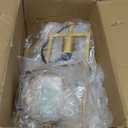 Modern Black Crystal Pendant Light Fixtures for Kitchen Island and Dining Room, Luxury Water Ripple Glass Hanging Chandelier for Bedroom Entryway Living Room Foyer Hallway 1-Pack