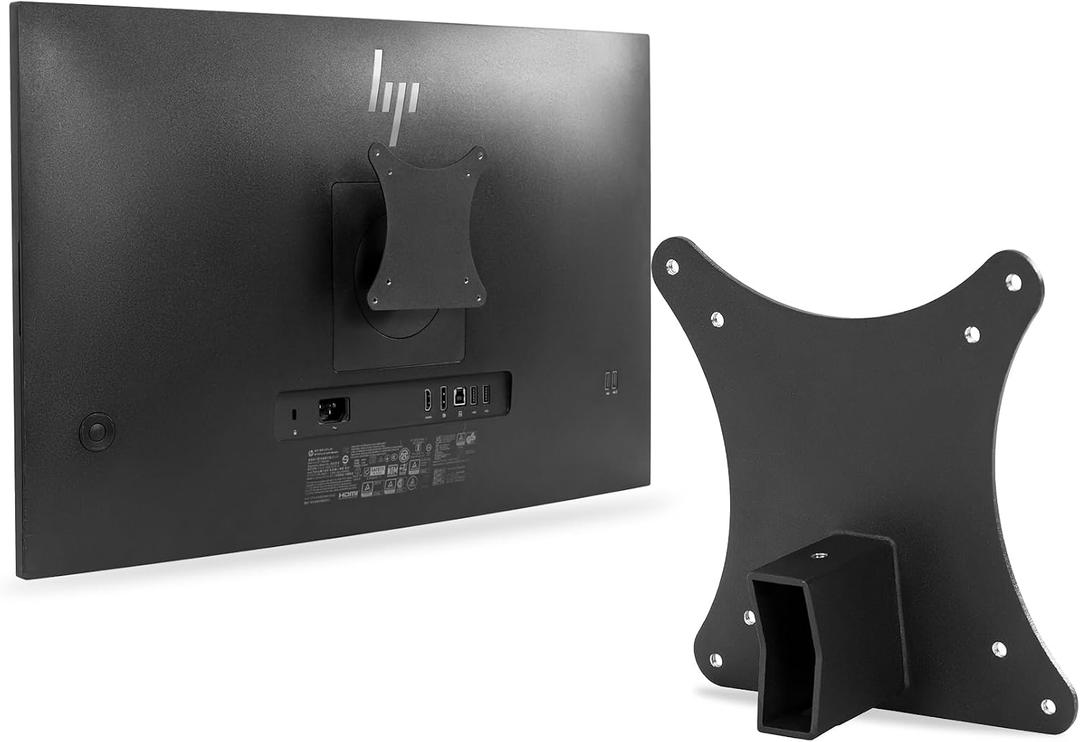 VESA Mount Adapter for HP Series 5 PRO & G5 Monitors (E24q, E27q, E32k, 524pf, 527pf, etc.) - 75x75 100x100mm VESA Bracket for Non-VESA Monitors