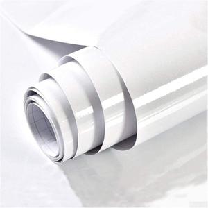 TANONE White Contact Paper Glossy Peel and Stick - White Wallpaper Self Adhesive Removable Thicken Waterproof for Kitchen Cabinet Countertop - Furniture Decorative Vinyl Paper Shiny 15.7'' x 78.7''