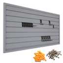Yuzzy Slat Wall Paneling 2 x 4ft, Garage Slatwall Panel Wall Storage Systems, Heavy Duty PVC Garage Wall Organization (White)