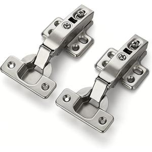 Ravinte 4 Pack 2 Pairs European Kitchen Cabinet Hinges Soft Close Full Overlay Cabinet Door Hinges Heavy-Duty Frameless Adjustable Concealed Cabinet Cup Hinge