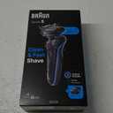 Braun Electric Shaver for Men, Series 5 5120s, Wet & Dry Shave, Turbo Shaving Mode, Foil Shaver, Engineered in Germany, with Beard Trimmer & Attachments, Blue