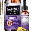 2 x Magnesium Glycinate with Potassium Supplement,Liquid Magnesium Glycinate 500mg Potassium Citrate 500mg, Magnesium Liquid Drops for Vascular, Bone, Heart, Muscle & Nerve Health,Non-GMO,Vegan