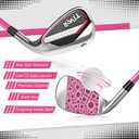 Tivor Golf Clubs for Women Right Handed 7-Piece Complete Set with 12 degrees Driver Hybrid #7 Iron #9 Iron Sand Wedge, Putter, Stand Bag - Beginner Women's Golf Set Pink, Complete 7-Piece Golf Set for Women