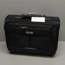 Lekebobor Rolling Laptop Bag With a Compact Combination LockRolling Laptop Briefcase on Wheels for Women/Men Fits Up to 15.6Inch computer Bags Water Resistant for Work Travel and Business, Black (Medium)