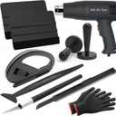 Spanno Vinyl Wrap Tool Set - Heat Gun, Squeegees, Vinyl Cutter, Magnet Holder