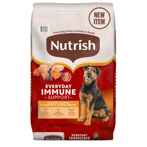 Pack of 4 Nutrish Everyday Immune Support Chicken, Salmon, Blueberry & Pumpkin Recipe Dry Dog Food, 26-lb bag, Best Before Date 06/13/2026