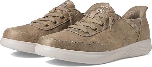 Skechers Women's Hands Free Slip-Ins Skip Cute - B Cute Sweet Sneaker, Taupe, 8 Wide 