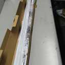 Heavy Duty 9ft Ceiling Curtain Track System - Smooth Sliding Rods for Room Dividers Shower Curtains & Partitions - Includes Clips & Hooks - White Rail