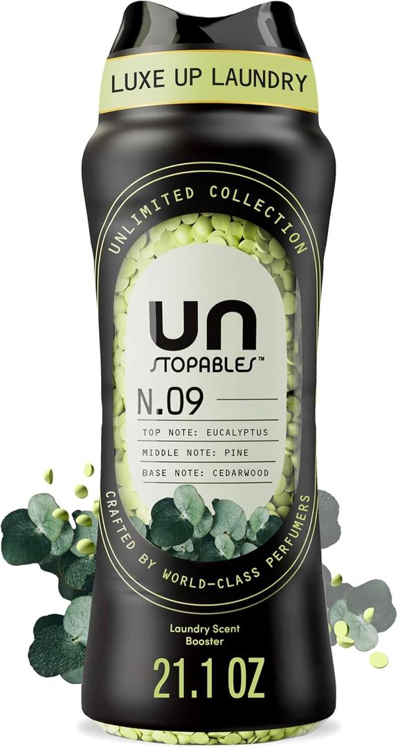 Downy Unstopables Unlimited Collection In-Wash Laundry Scent Booster Beads, No. 09, Fine Fragrance, Long-Lasting Fresh Scent Beads, 21.1 oz