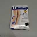 Truform 20-30 mmHg Compression Stockings for Men and Women, Thigh High Length, Dot Top, Closed Toe, Black, Small