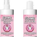 Slime Dazzle Slime Care Kit - 2 Pack Set, 2x2 Fl Oz - Activator Spray & Slime Softener, Pink, Non-Sticky, Unisex, Kids & Teens