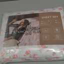 MUXHOMO Queen Size 4 Piece Sheet Set, Soft Breathable Bed Sheet Set for Bedroom with Deep Pocket Up to 16", Wrinkle-Free & Cooling Bedding for Oeko-TEX Certified - Blossoms Pink