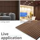 Art3d 2-Pack Acoustic Wood Slat Wall Panels for Interior Decor, 3D Fluted Sound Absorbing Wood Paneling for Accent Wall Ceiling Kitchen Living Room Bedroom Office, 47.2 x 23.6 inch Dark Walnut