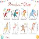 Fullhawl Animal Parade Party Banner with 12 Pcs Colorful Pennant Banner Flag, 10' Strand Including Excess Cord Animal Birthday Party Hanging Garland Decorations Baby Showers Supplies