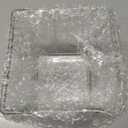 Clear Glass Decor Vase, Large Square Centerpiece Container, Smooth Gloss Floral Holder For Wedding Table Home Indoor Plant Arrangement Display  16x16x16