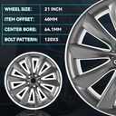 New 21Inch 21x8.5 inch Charcoal Aluminum Alloy Wheel Rims Fit for Tesla Model S 2012 2013 2014 2015 2016 2017, OEM Design Replacement Rim, 98727 6005868