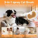Pet Steam Brush for Dog & Cat  3-in-1 Spray Hair Removal Comb for Shedding & Grooming, Softens Fur & Reduces Static  Water Brush for Long & Short Coats, Bath-Hating Pets, Includes Waterless Shampoo (7.8-shampoo)