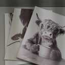 KKP Highland Cow Canvas Wall Art Set - Funny Animal Prints with Beer, Coffee & Wine, Rustic Farmhouse Wrapped Canvas Decor for Modern Country Kitchen, Dining Room, Bar, Living Room & Man Cave 12x16in