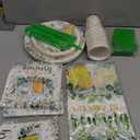 A Baby is Brewing Baby Shower Decorations Tableware, Beer And Bottle Table Decorations Supplies, Disposable Paper Plate, Napkin, Cup, Tablecloth, Cutlery, Serves 24