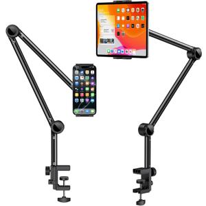OMOTON Adjustable Tablet Stand for Desk, Tablet Mount for iPad, Phone Holder for Bed with 360 Rotation Fits for 4.7-11" iPad Pro, Air/Mini, Kindle and Phones