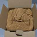 BOURINA Almond Throw Blanket 50x60 Inches Throw Textured Solid Soft Sofa Couch Decorative Knit Blanket