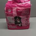 American Kennel Club Female Dog Wrap, Disposable Diapers with Wetness Indicator, Large, 50 Count (LG Waist Size 18 - 27 in)