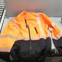 Ergodyne unisex adult High Visibility Reflective Winter Bomber Jacket, Quilted Insulation Black Bottom ANSI Compliant Class 3 Type R, Orange, 4X-Large US