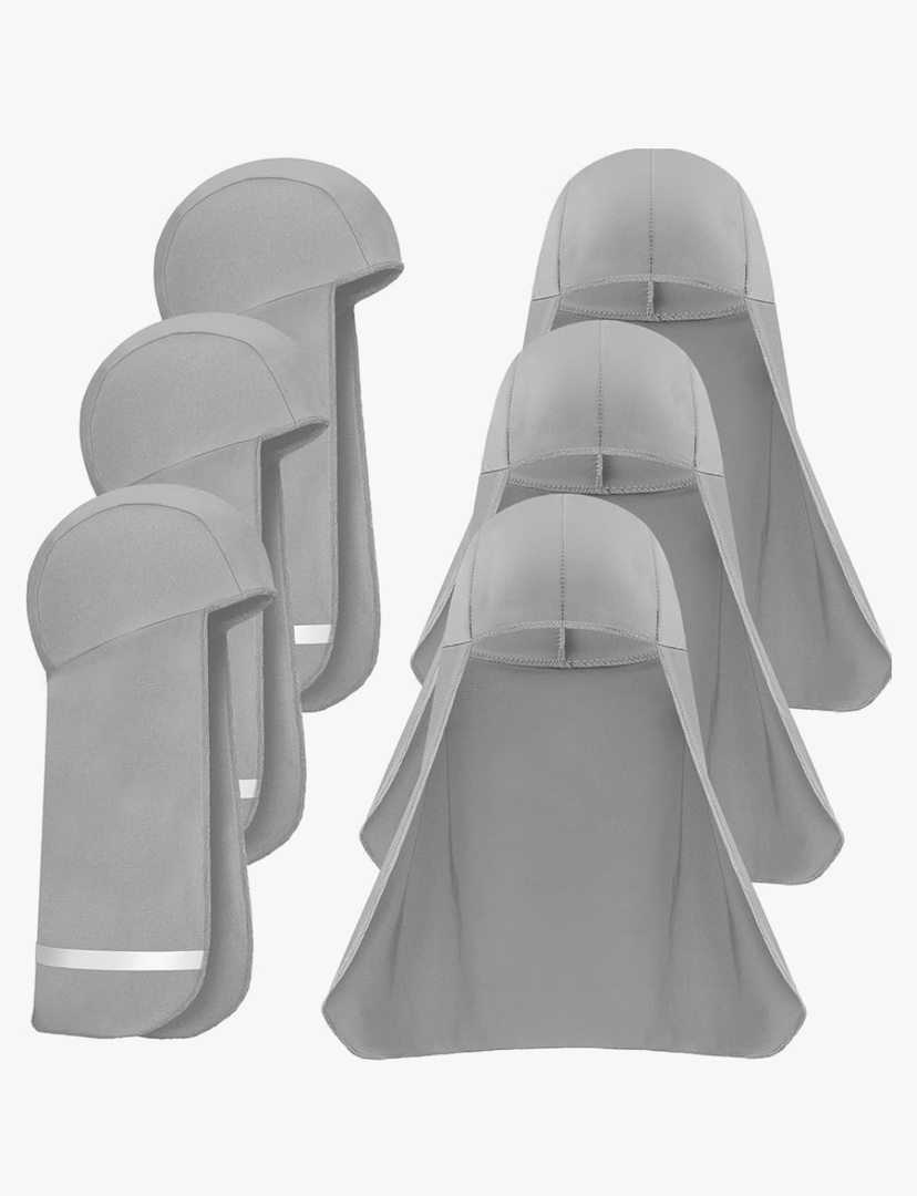 Loopeer 6 Pieces Hard Hat Sun Shade Cooling Skull Cap Neck Shade Sun Protector Skull Cap Liner for Men Women