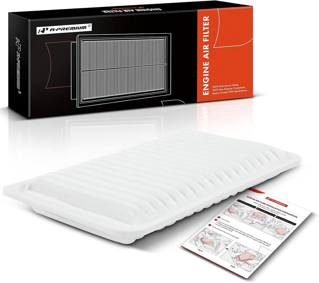 A-Premium Engine Air Filter Compatible with Toyota & Lexus - Camry (02-06), Camry Hybrid (07-11), Highlander (01-13), Sienna (04-10), Solara (04-08), ES300 (02-03), ES330 (04-06), RX350