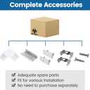 Muzata White Corner Connector Kit for LED Channel L Shape Connectors fit Muzata U1SW Series LED Aluminum Channel Easy Install Accessories LC23 WW