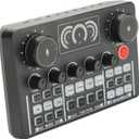 Professional Live Broadcast Sound Card with Advanced Noise Reduction for DJ Mixer Guitars, Lightweight and Portable Design