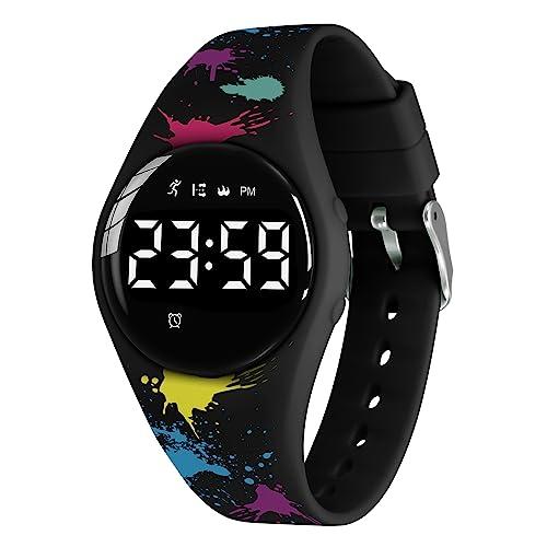 Kids Watches for Girls Boys Digital Sport Watch with Step Counter Pedometer Vibration Alarm Clock, No App Waterproof Fitness Tracker Kids Watch Boys Girls Teens Students Ages 5-16