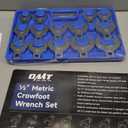 Orion Motor Tech 14pc Jumbo Crowfoot Wrench Set, Metric Crows Foot Wrench Set for 27 to 50 mm Flare Nuts, Chrome Plated Cr-V Steel Crowfoot Wrenches for 1/2" Drive Rachet & Extender with Storage Case