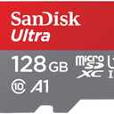 SanDisk 128GB Ultra microSDXC UHS-I Memory Card with Adapter - Up to 140MB/s, C10, U1, Full HD, A1, MicroSD Card - SDSQUAB-128G-GN6MA [New Version]