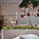 Christmas Pine Garland, 6Ft Realistic Cedar Artificial Cypress Garland for Holiday Mantel Fireplace Table Centerpiece Home Decoration