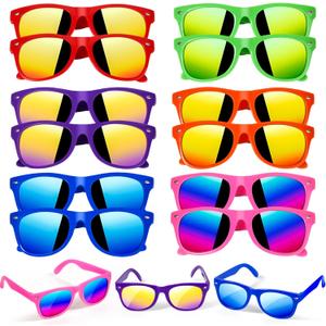 Kids Sunglasses Bulk Party Favors, 24 Pack Boys Girls Sunglasses for Kids, Neon Sunglasses with UV400 Protection, School Prizes Goodie Bags Stuffers for Summer Beach Pool Birthday Party Supplies