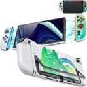 Slim Dock-Friendly Hard Shell Protective case for Switch 2 (2025), White, Compatible with Joy-con, Anti-Fingerprint, Precise Cutouts, Travel-Friendly
